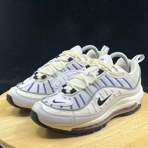 Nike Air Max 98 Football Grey Running Training Shoes AH6799-023 White Purple 8.5